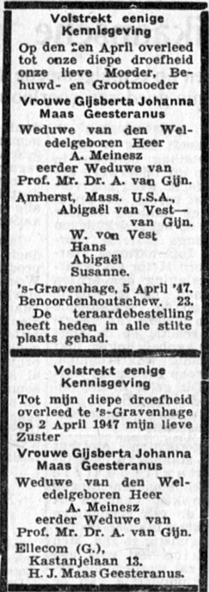 Overlijdensberichten G.J. MG (1947)